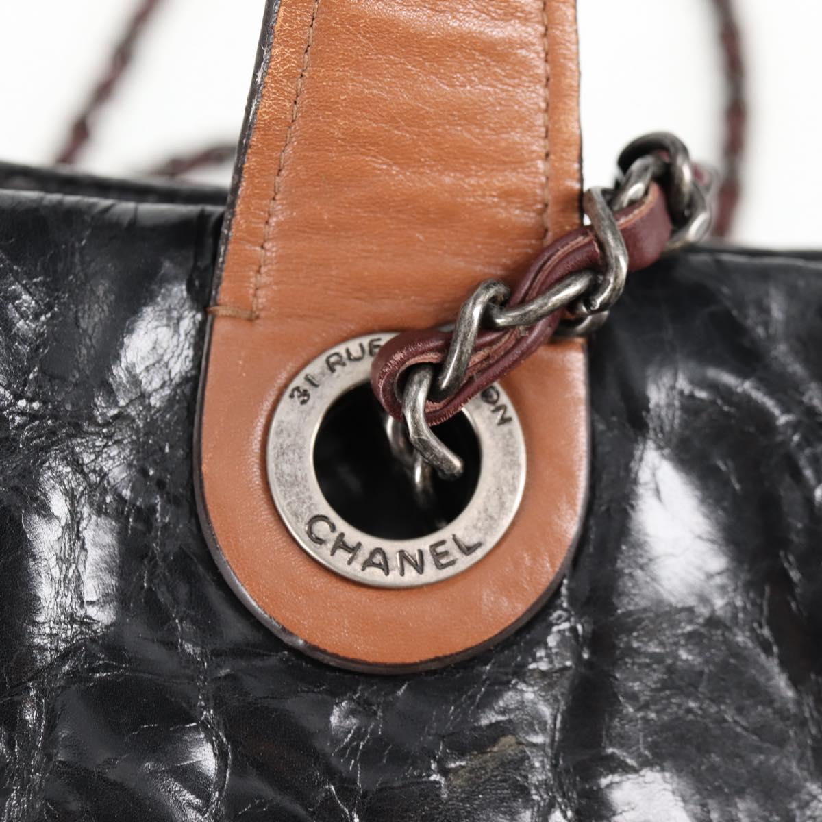 Chanel Cabas, Khaki, Leather, handbag