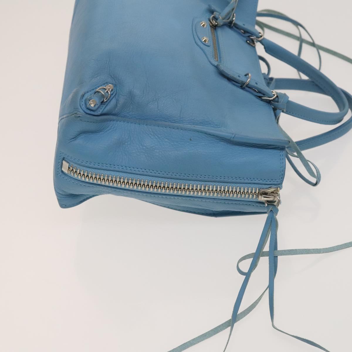 Balenciaga Papier, Blue, Leather, handbag