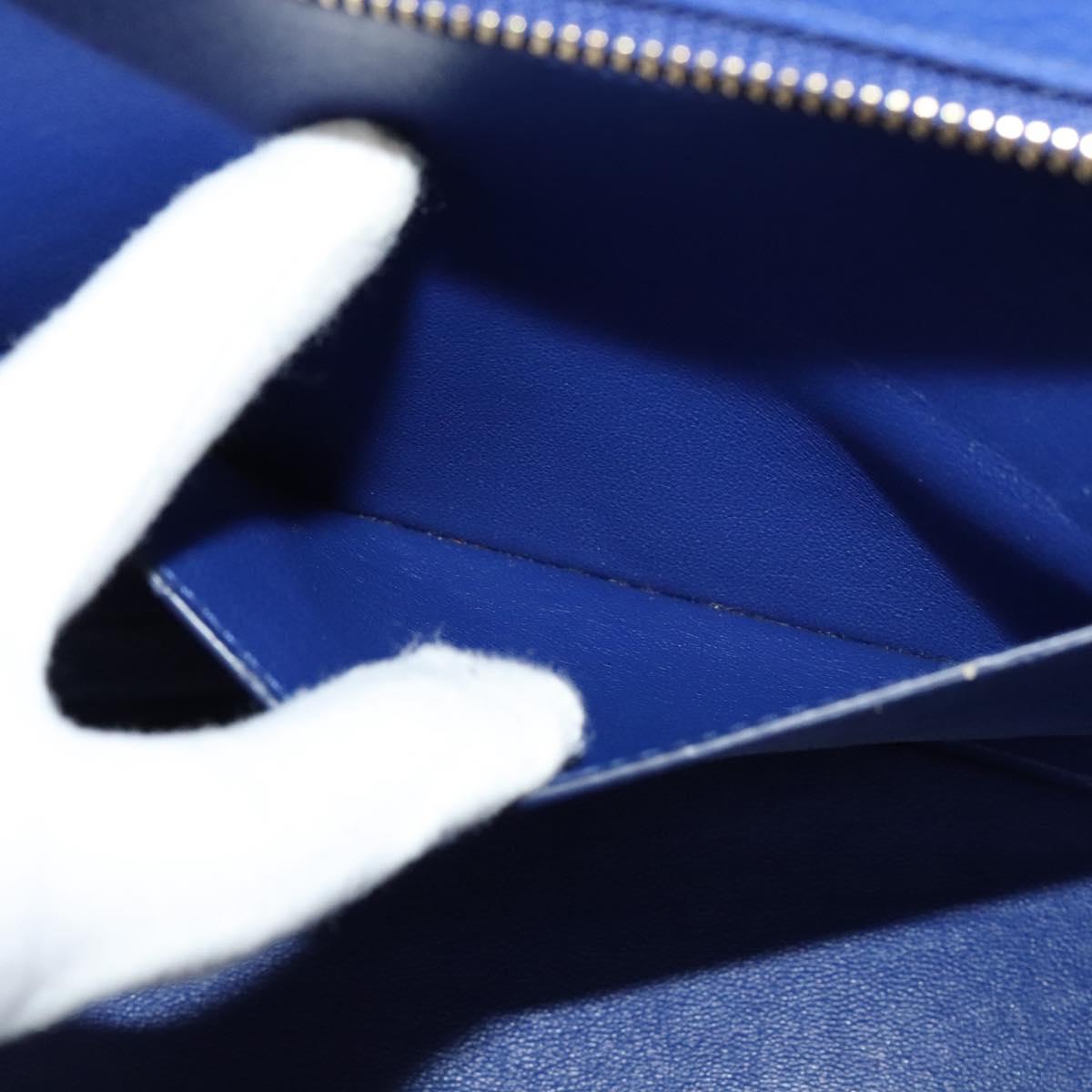 Céline Trapèze, Blue, Leather, handbag
