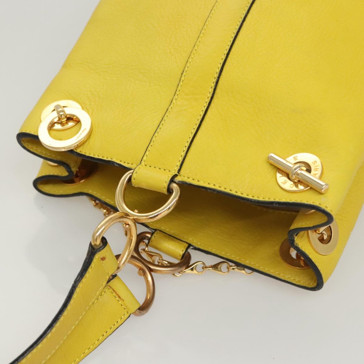 Céline, Yellow, Leather, shoulder
