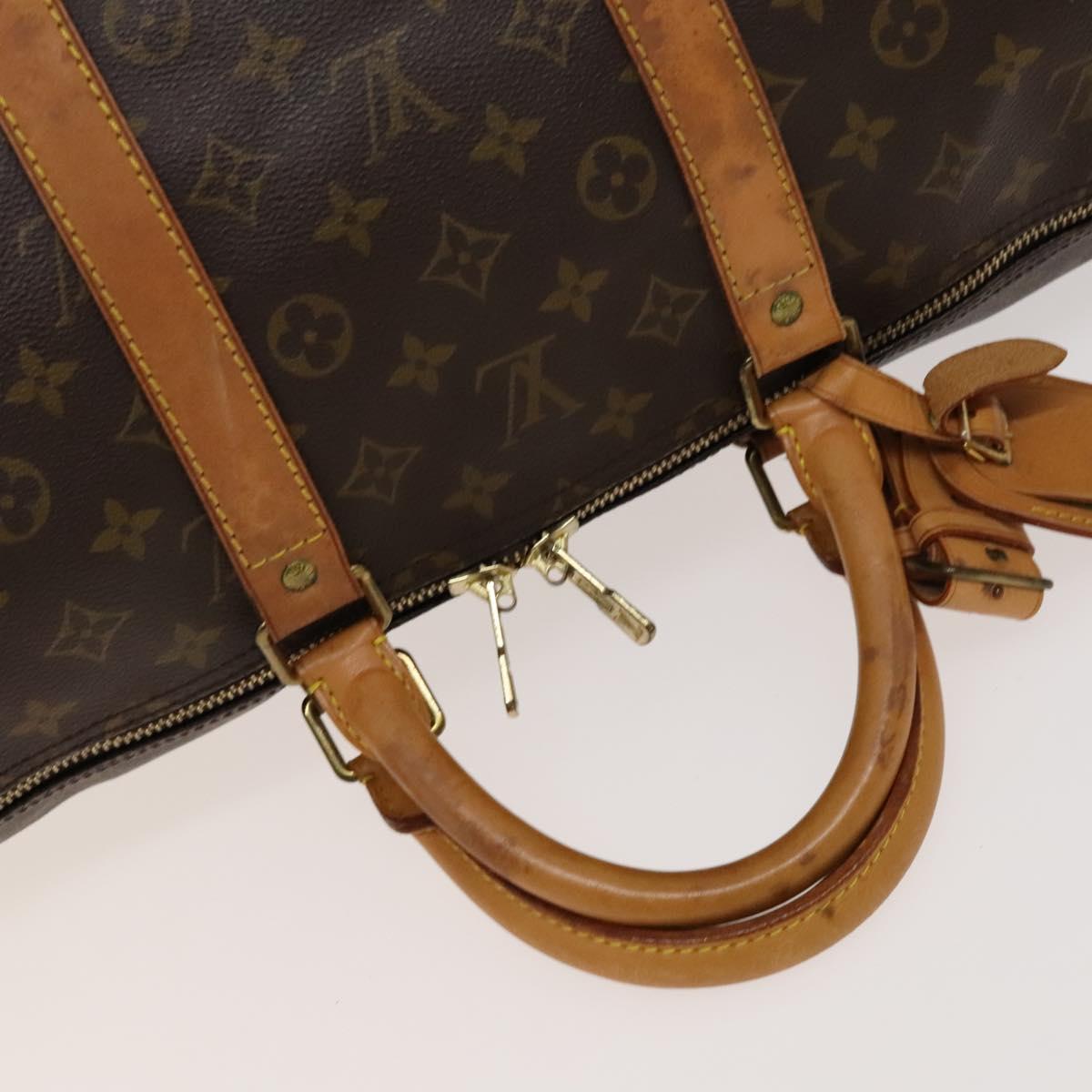 Louis Vuitton Keepall Bandouliere 55, Brown, Canvas, travel