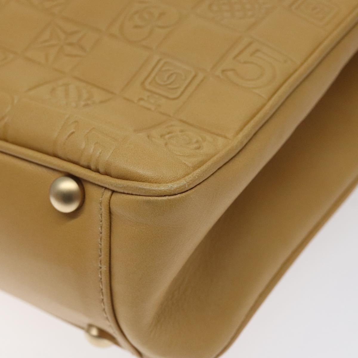Chanel Chocolate bar, Beige, Leather, handbag