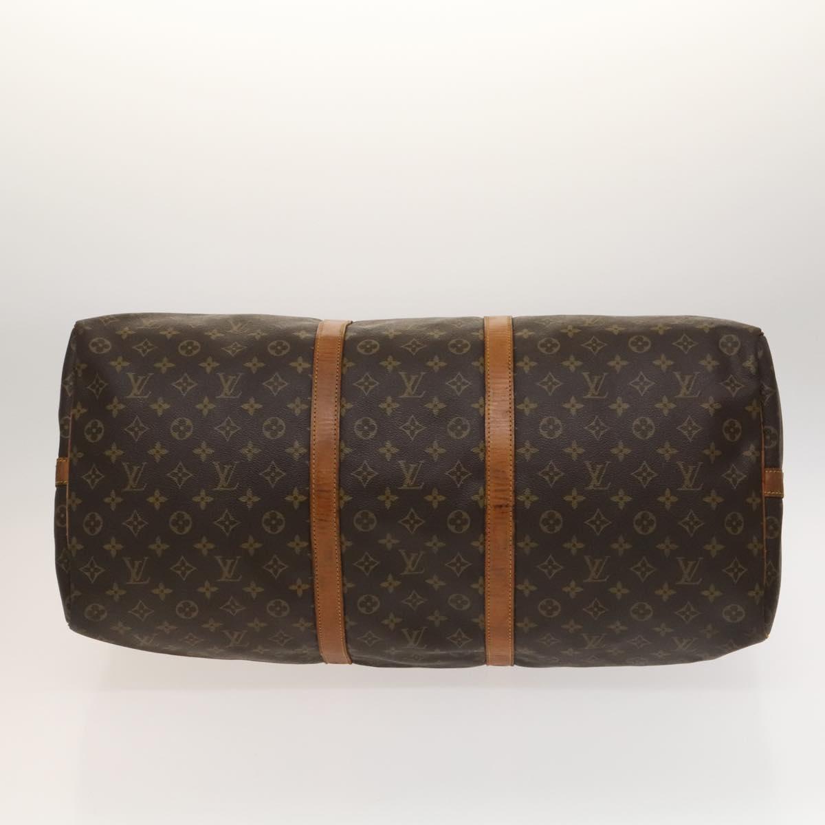 Louis Vuitton Keepall Bandoulière 55, Brown, Canvas, travel