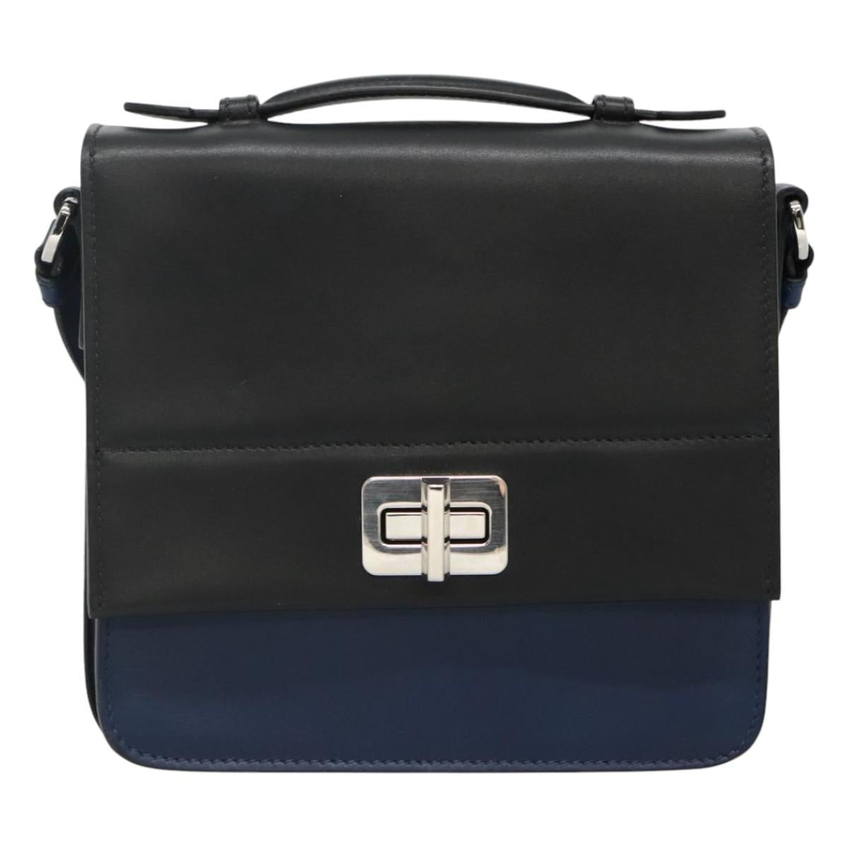 Prada, Black, Leather, shoulder