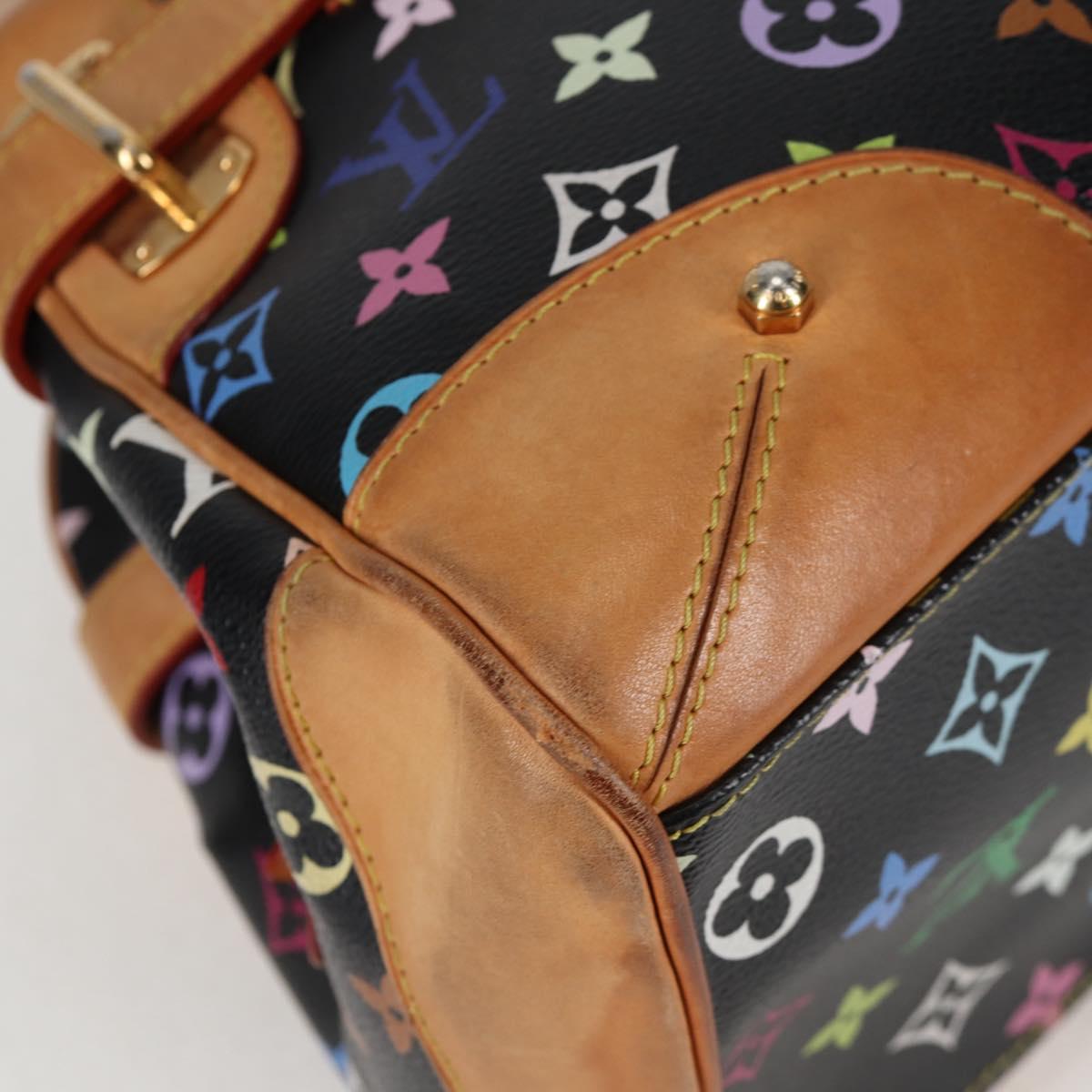 Louis Vuitton Claudia, Black, Canvas, handbag