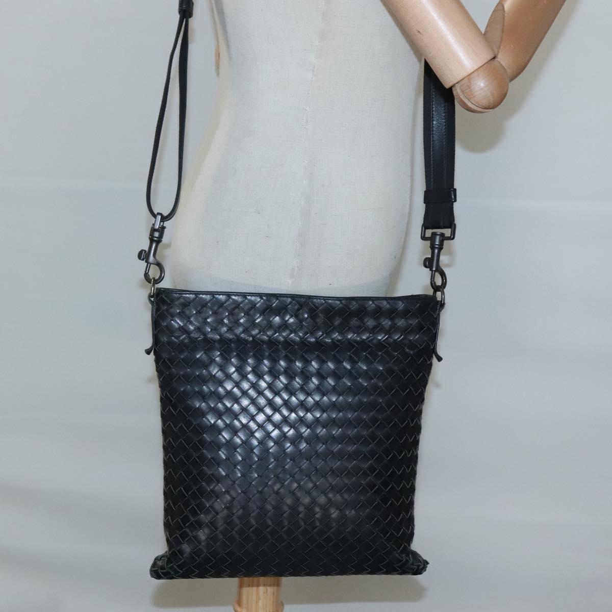 Bottega Veneta Intrecciato, Black, Leather, shoulder