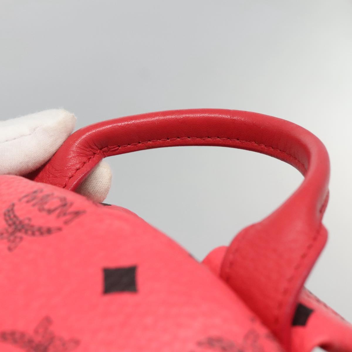 MCM Stark Visetos, Pink, Canvas, backpack