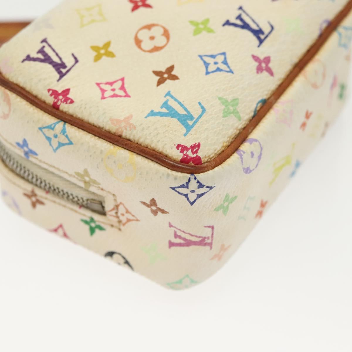 Louis Vuitton Wapity, White, Canvas, clutch