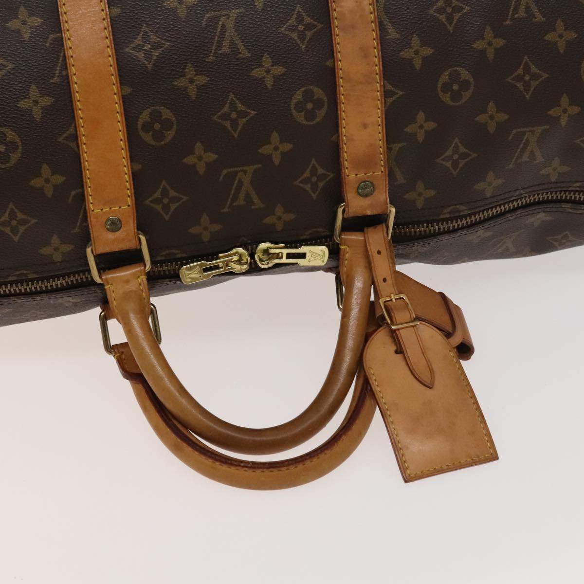 Louis Vuitton Keepall 55, Brown, Canvas, travel