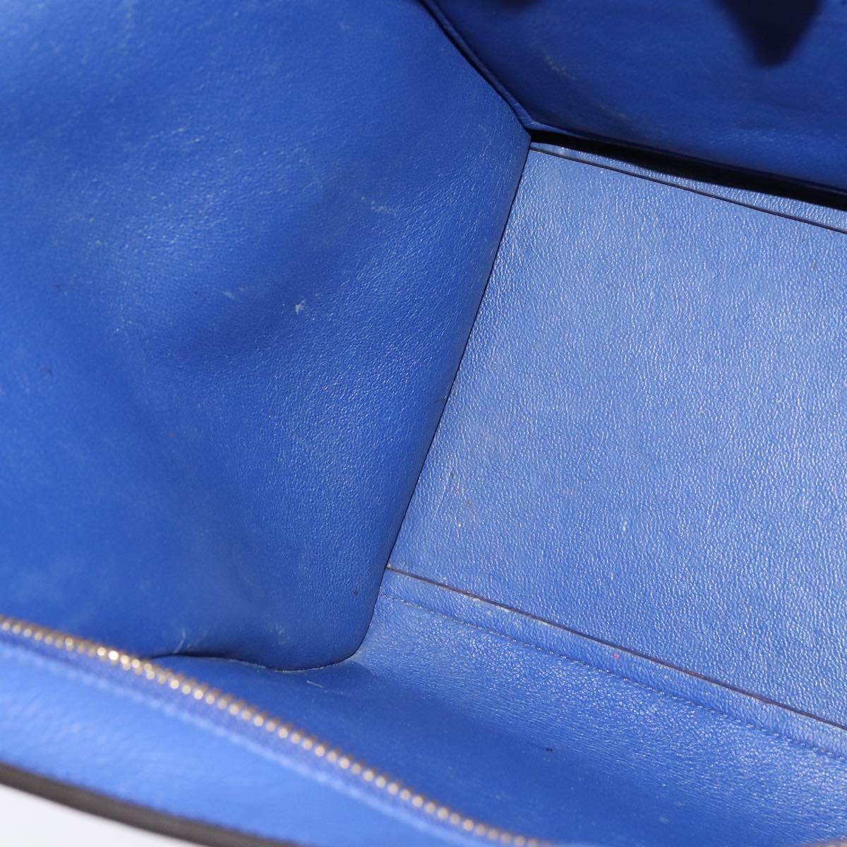 Céline Trapèze, Blue, Leather, handbag
