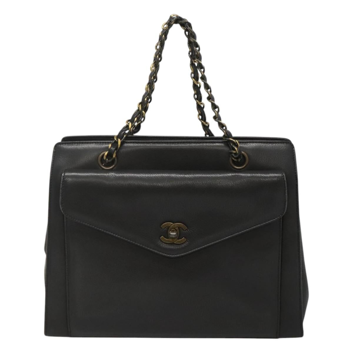 Chanel, Black, Leather, handbag