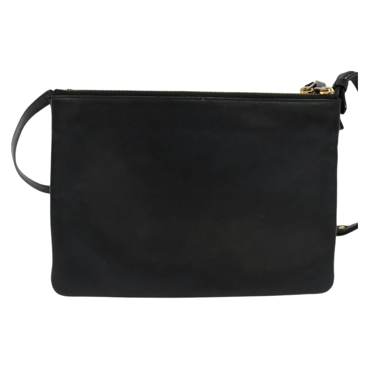 Céline Trio, Black, Leather, shoulder