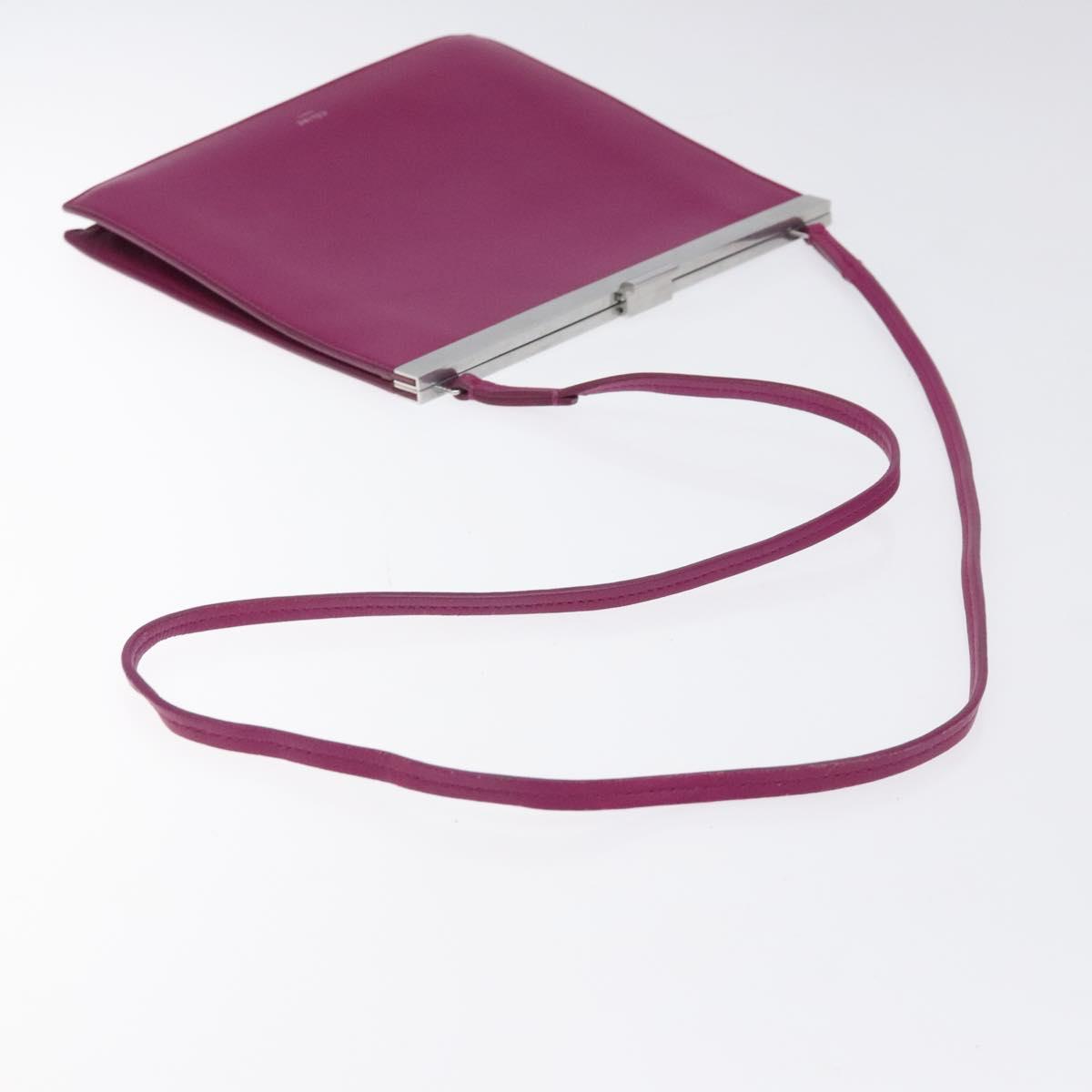 Céline Clasp, Purple, Leather, clutch