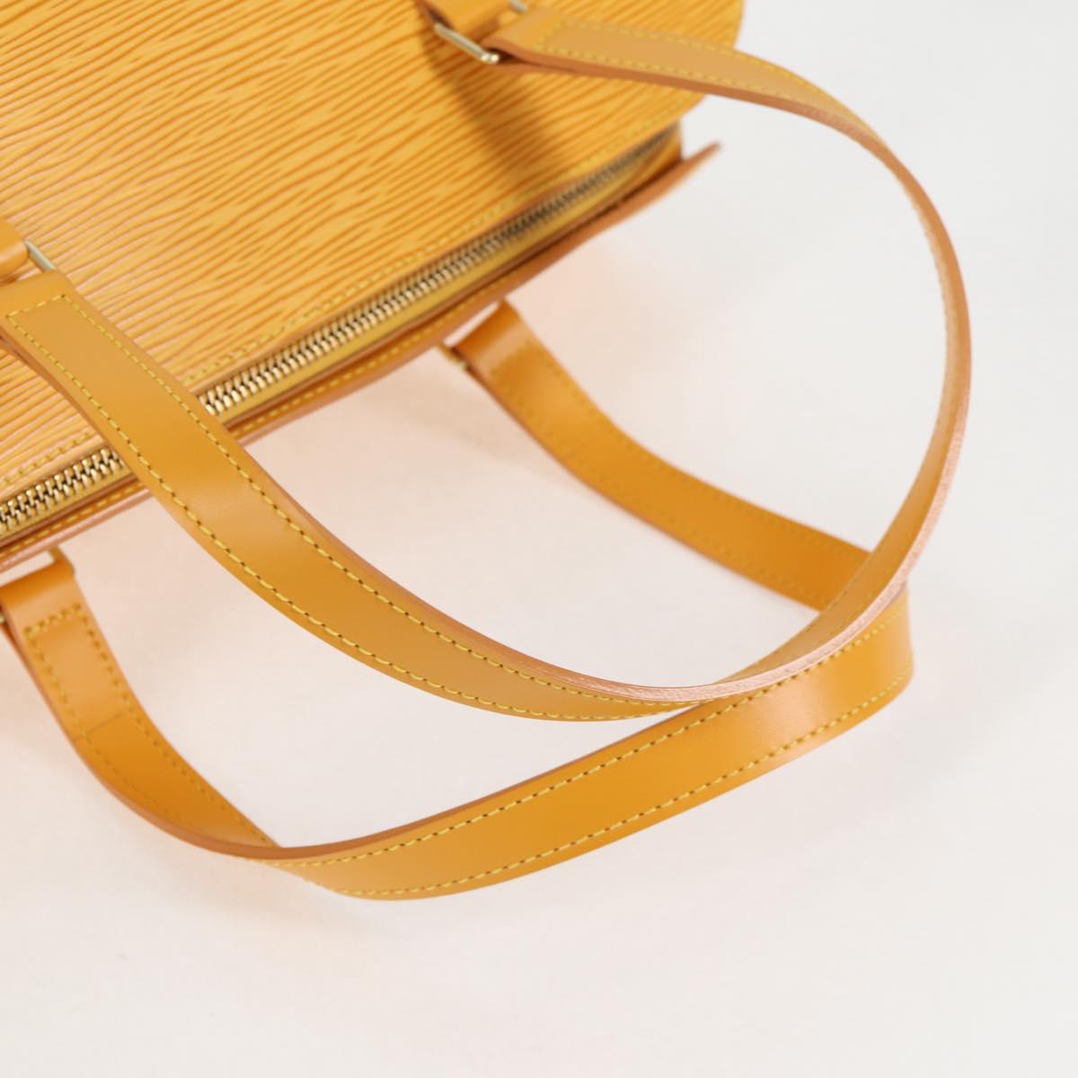 Louis Vuitton Soufflot, Yellow, Leather, handbag