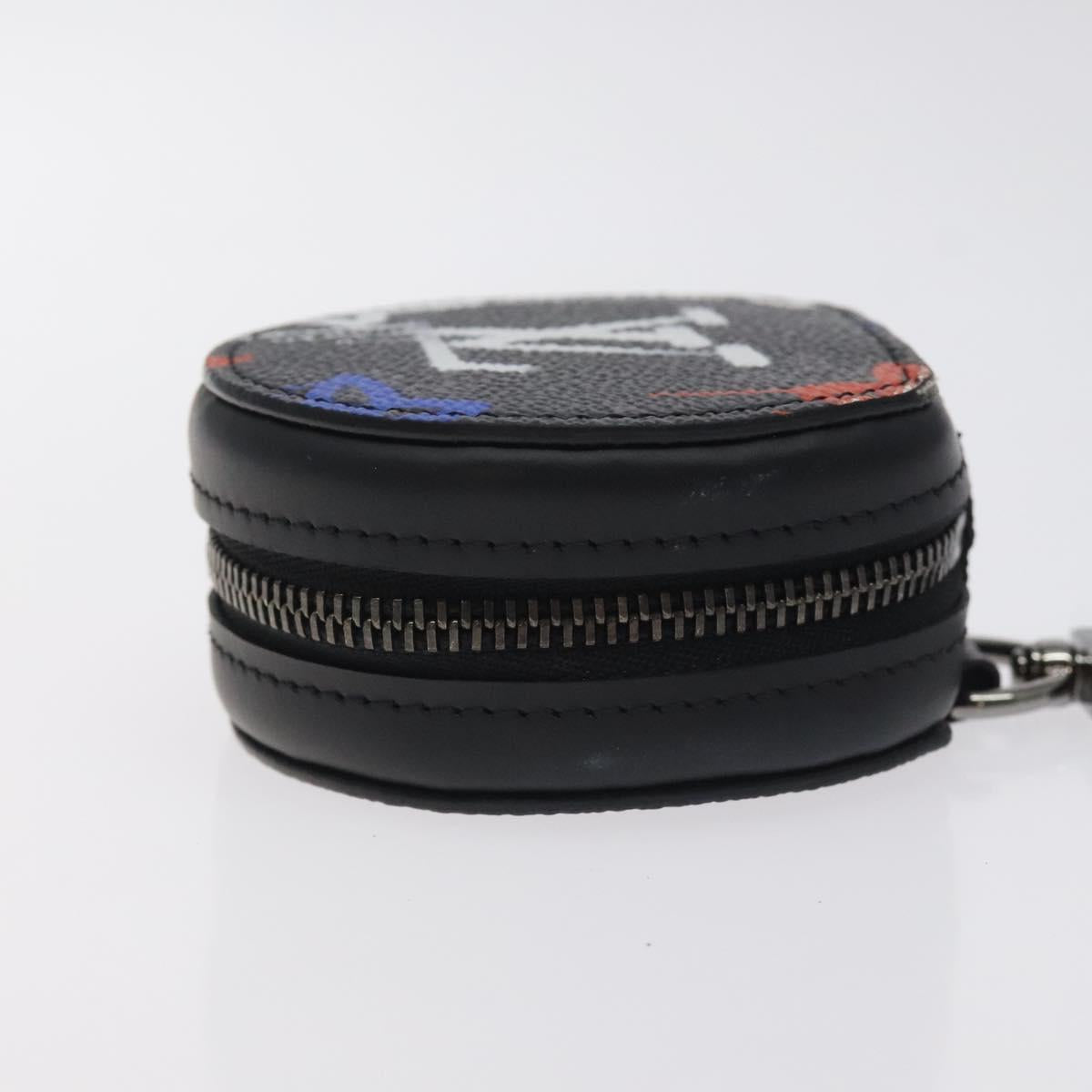 Louis Vuitton Etui à écouteur, Black, Canvas, wallet