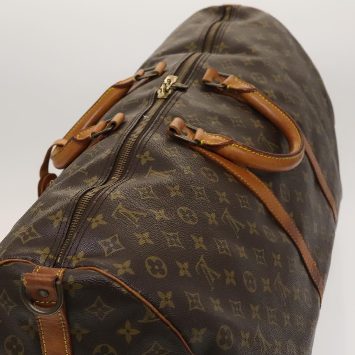 Louis Vuitton Keepall Bandoulière 55, Brown, Canvas, travel