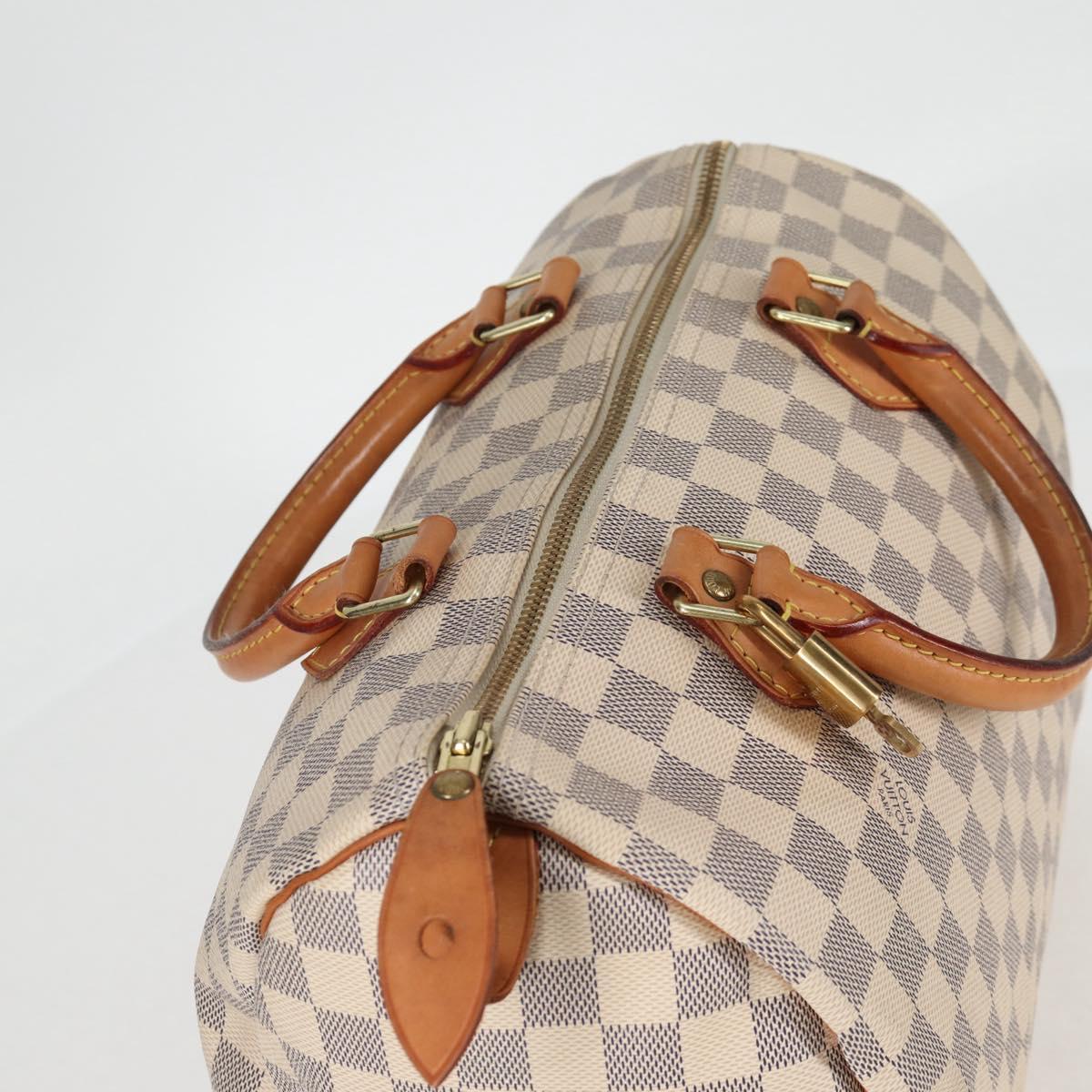 Louis Vuitton Speedy 30, White, Canvas, handbag
