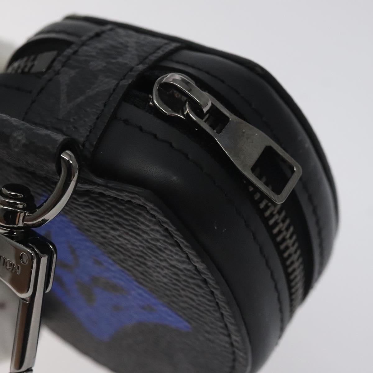 Louis Vuitton Etui à écouteur, Black, Canvas, wallet
