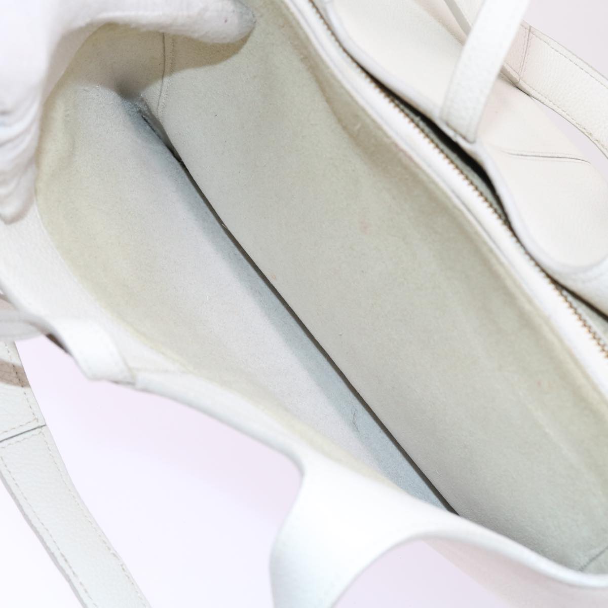 Céline -, White, Leather, shoulder