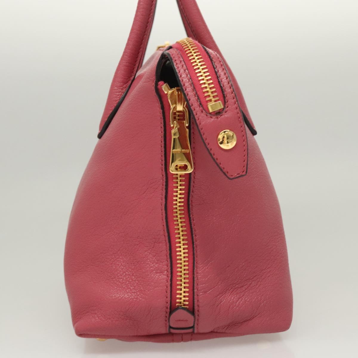 Miu Miu Madras, Pink, Leather, handbag