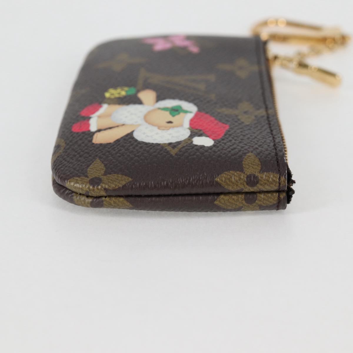 Louis Vuitton Pochette Clés, Brown, Canvas, wallet