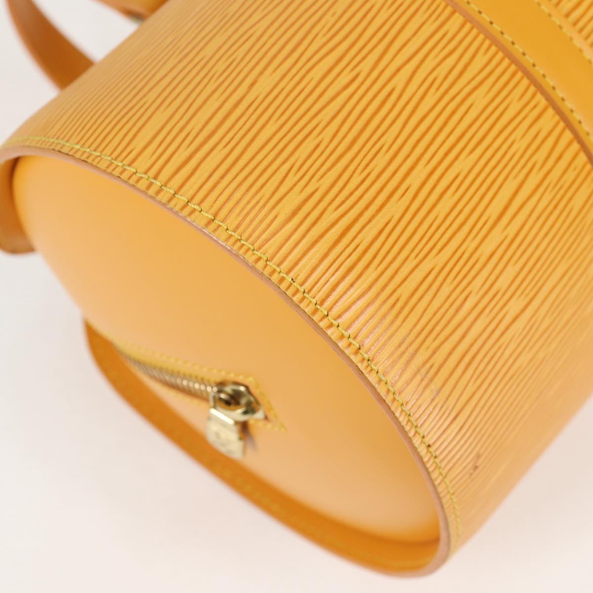 Louis Vuitton Soufflot, Yellow, Leather, handbag