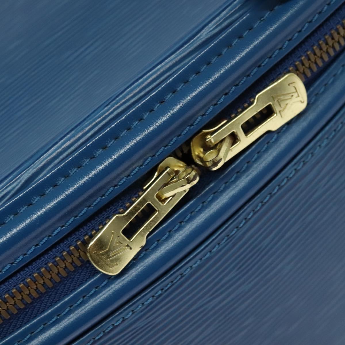 Louis Vuitton Nice, Blue, Leather, handbag