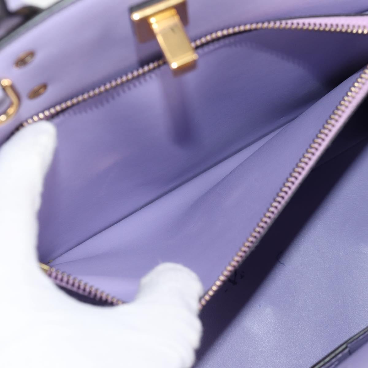 Salvatore Ferragamo Gancini, Purple, Leather, handbag