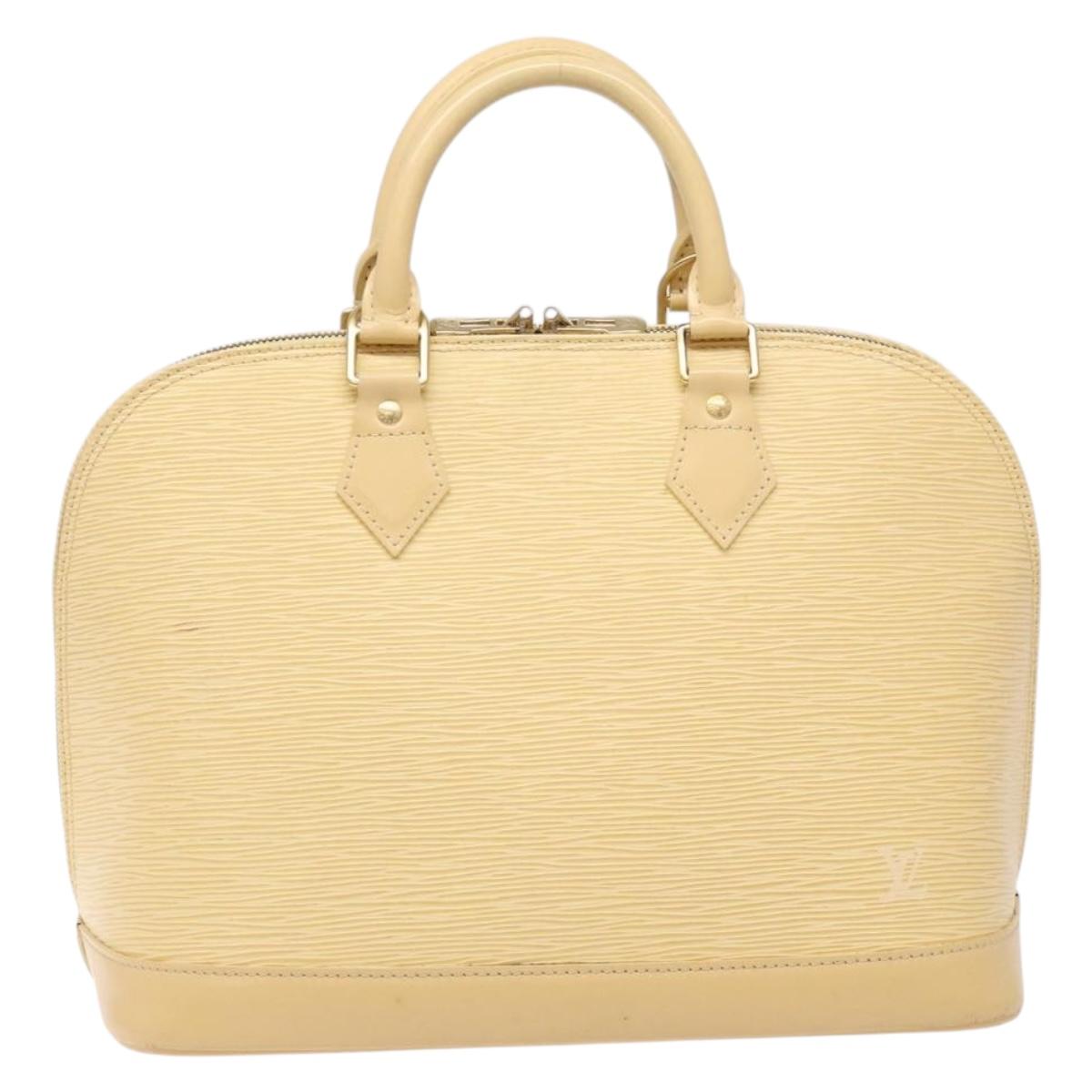Louis Vuitton Alma, Beige, Leather, handbag