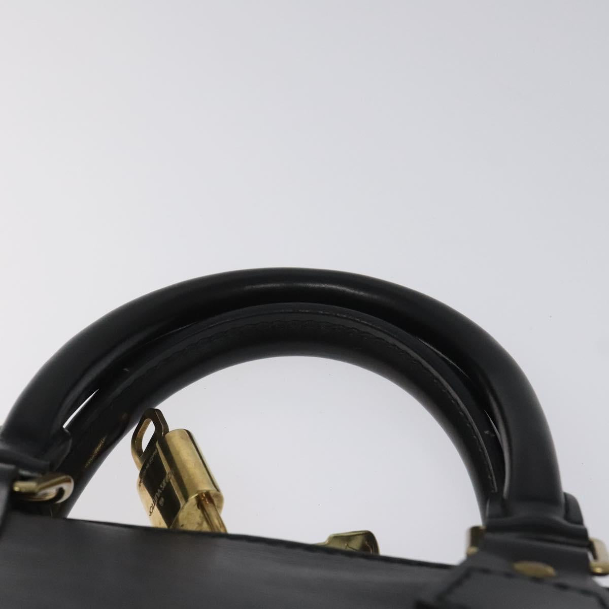 Louis Vuitton Alma, Black, Leather, handbag