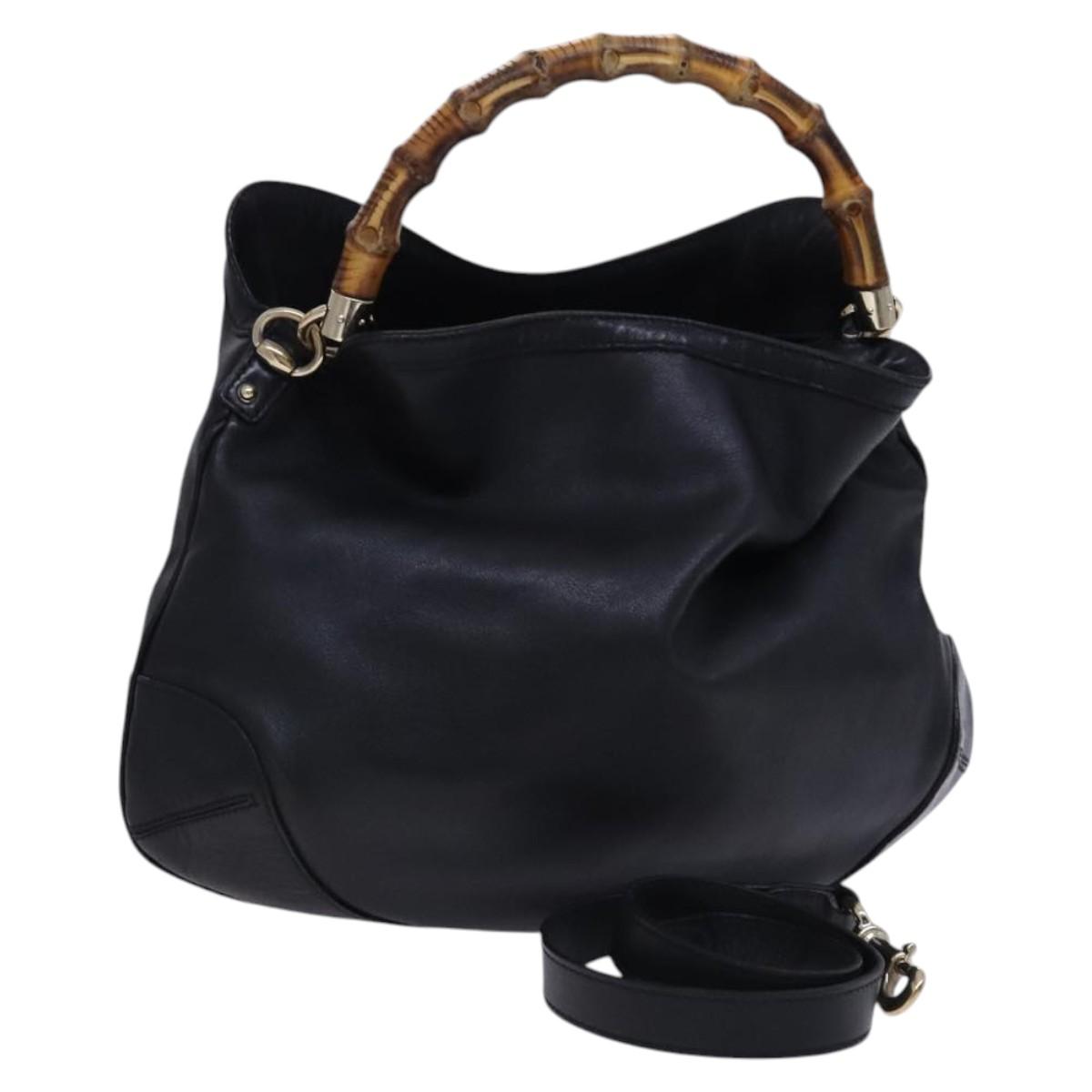 Gucci Peggy, Black, Leather, handbag