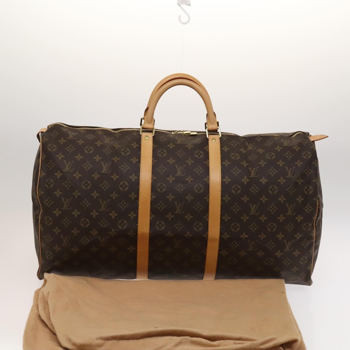 Louis Vuitton Keepall 60, Brown, Canvas, travel