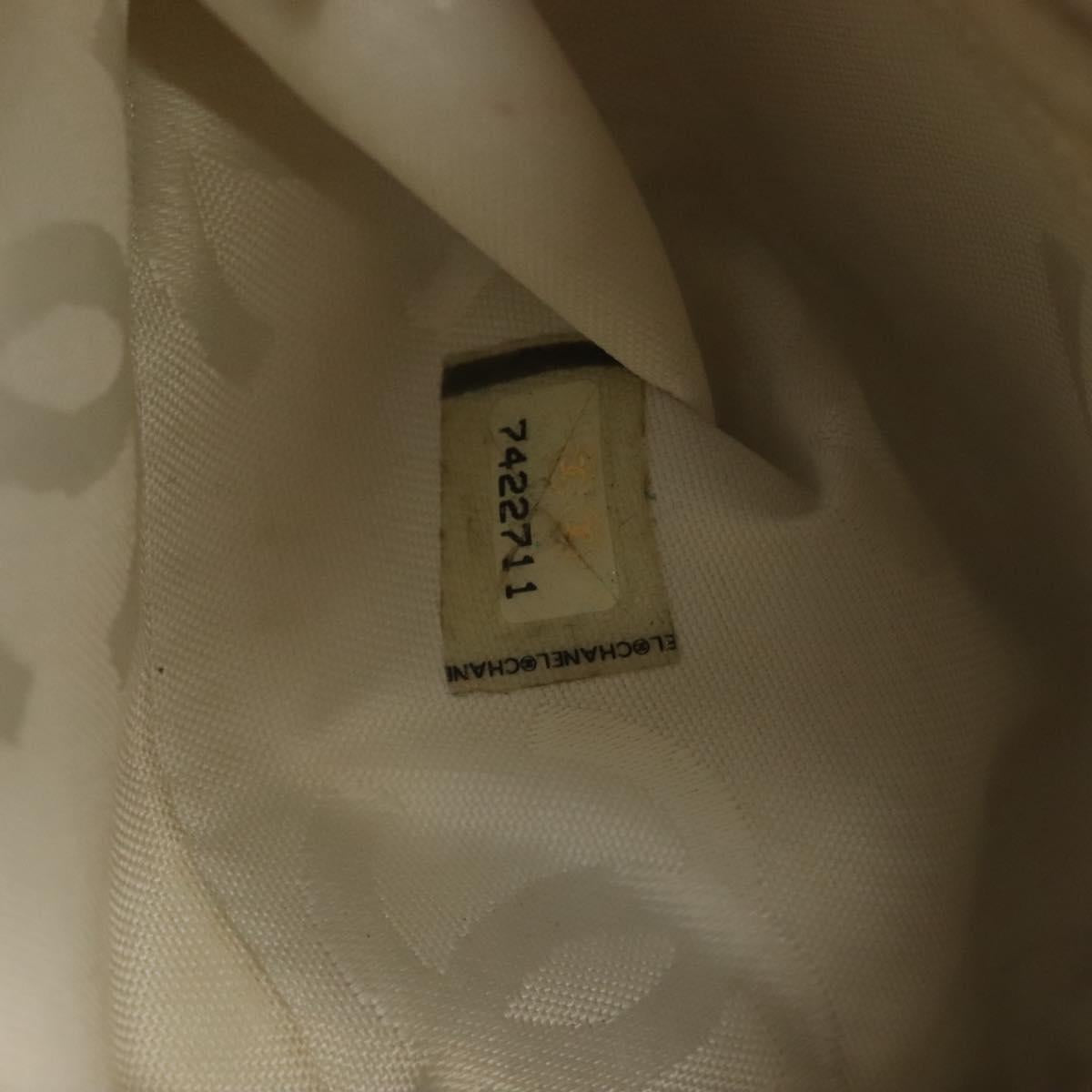 Chanel Logo CC, White, Leather, handbag