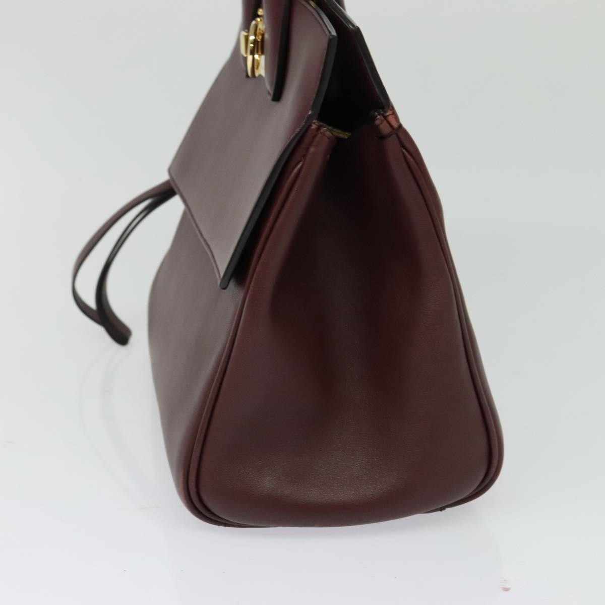 Salvatore Ferragamo Studio, Burgundy, Leather, handbag