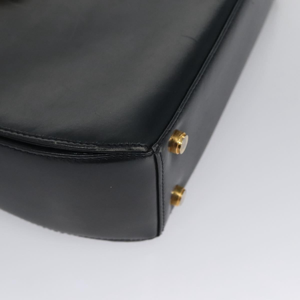 Salvatore Ferragamo Gancini, Black, Leather, handbag