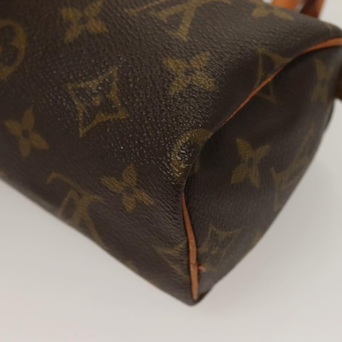 Louis Vuitton Mini speedy, Brown, "CANVAS, LEATHER", handbag
