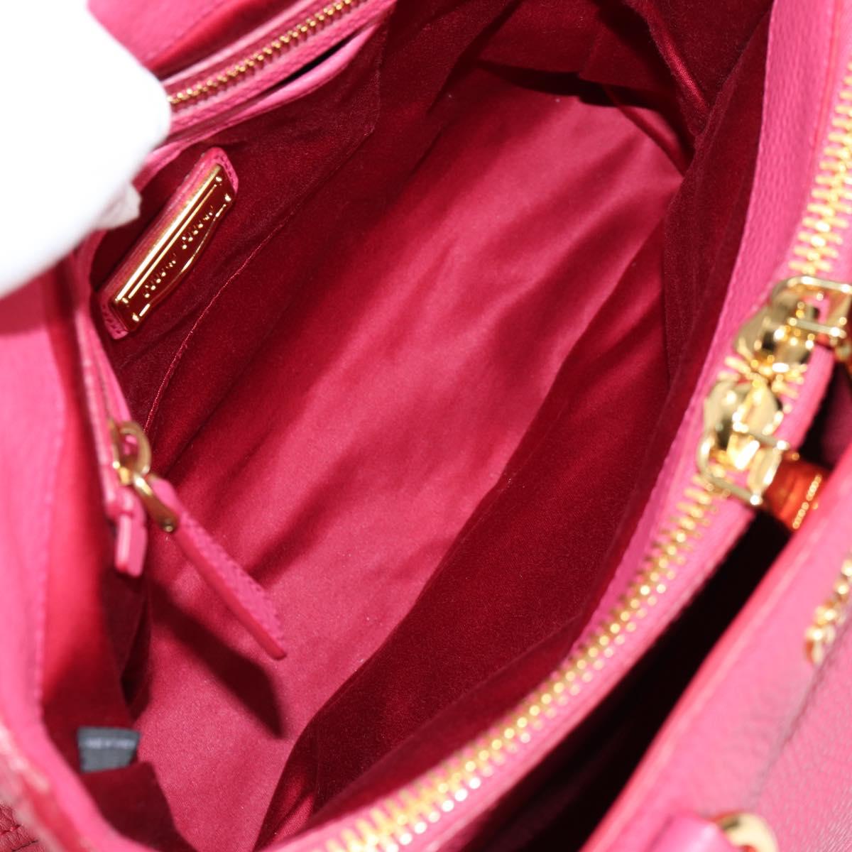 Miu Miu Vitello, Pink, Leather, tote