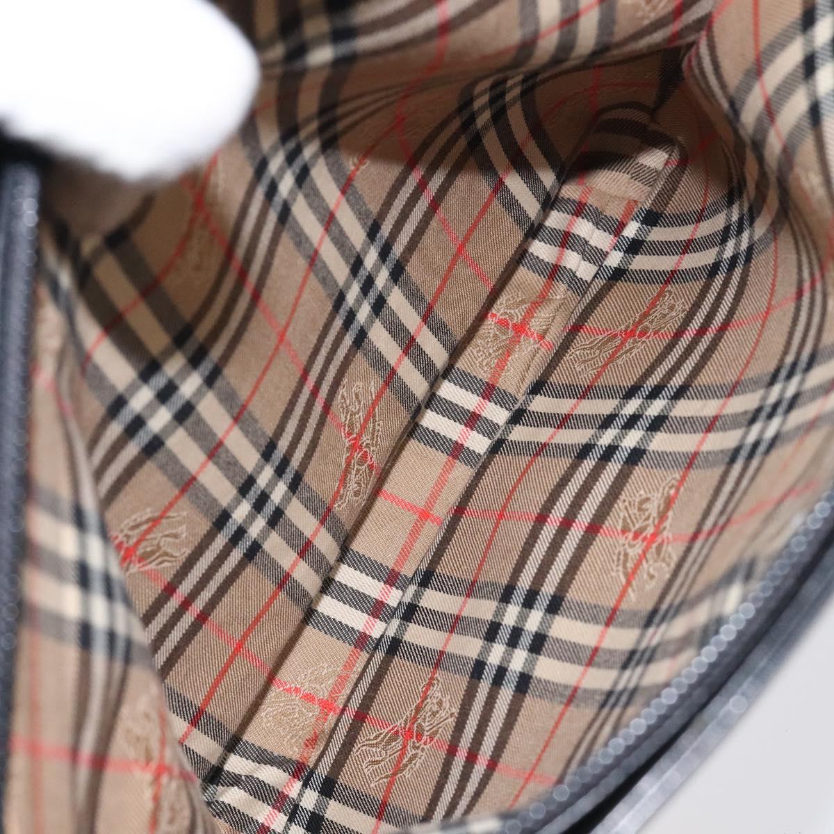 Burberry House Check, Black, Leather, shoulder