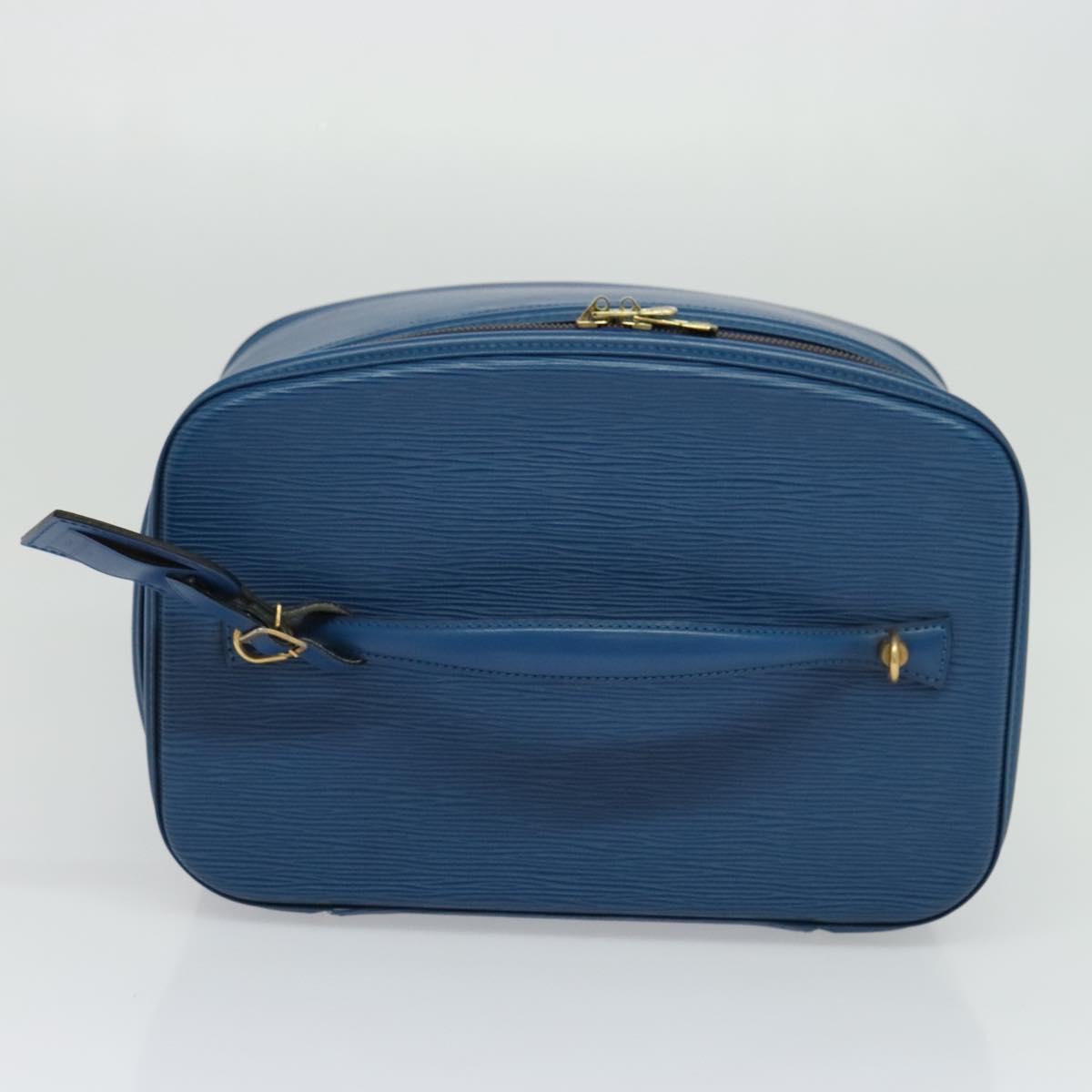 Louis Vuitton Nice, Blue, Leather, handbag