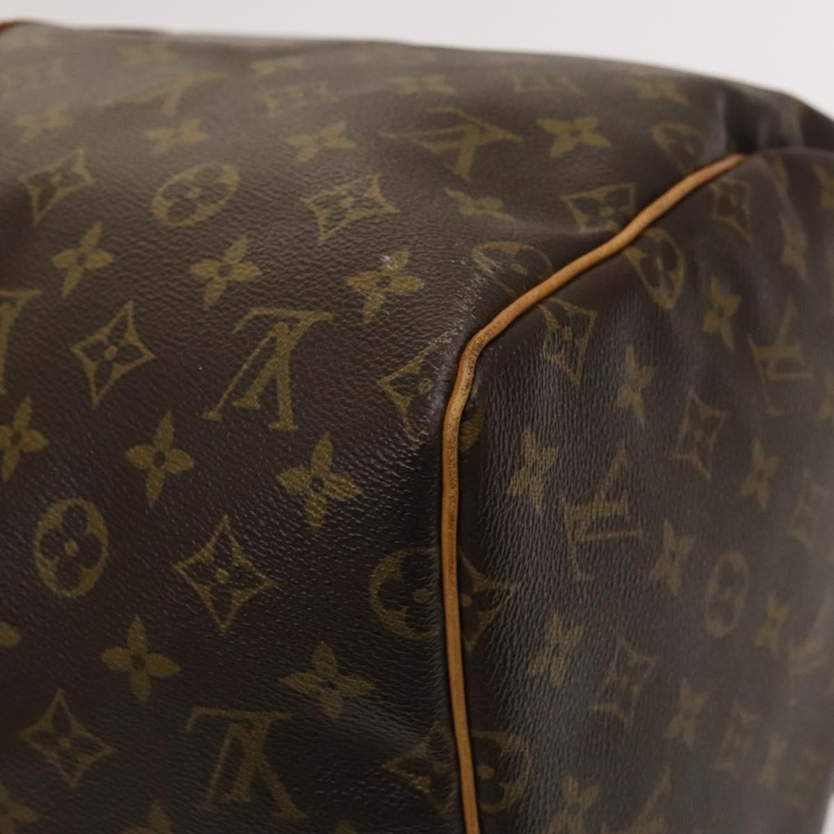 Louis Vuitton Keepall 55, Brown, "CANVAS, LEATHER", travel