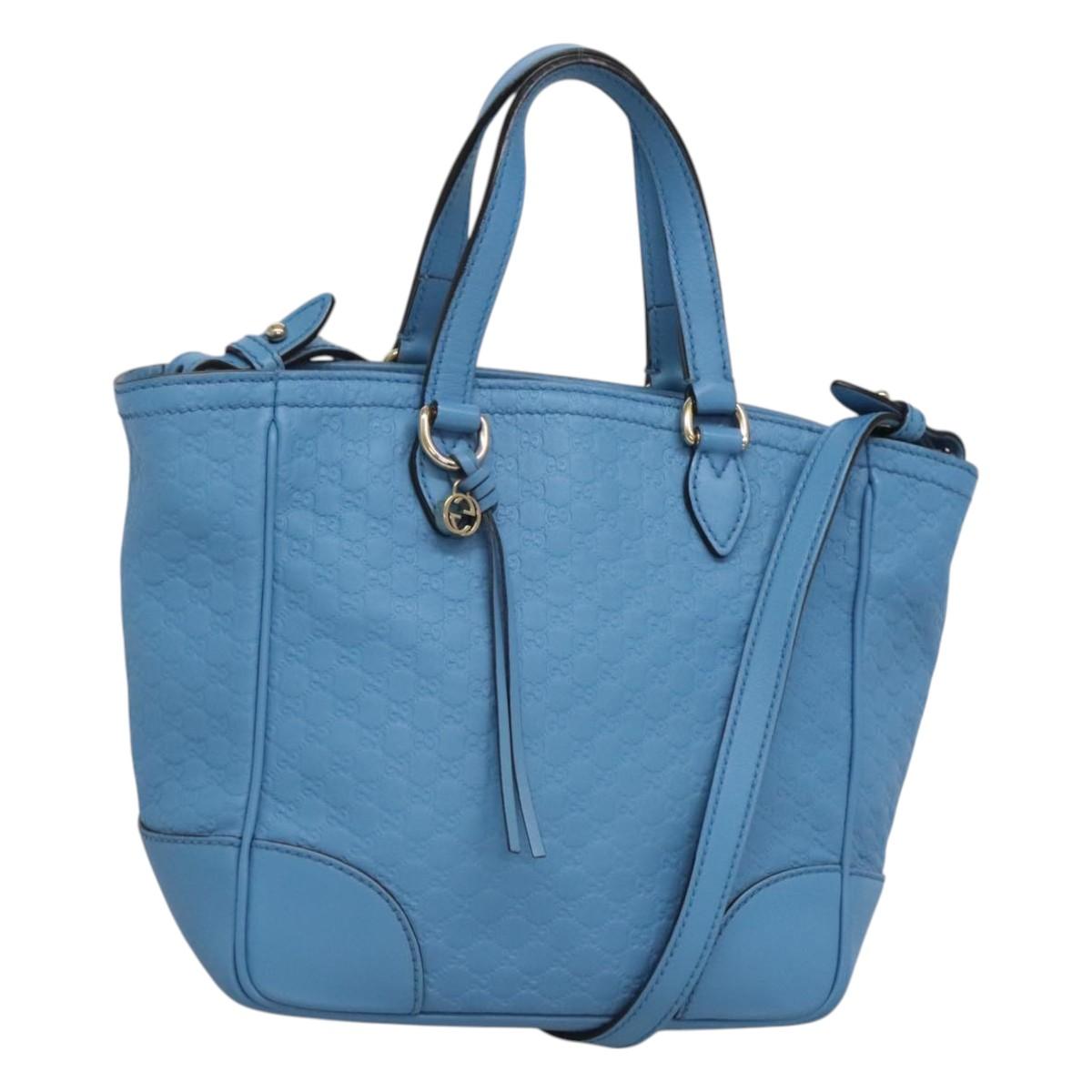 Gucci Micro guccissima, Blue, Leather, handbag