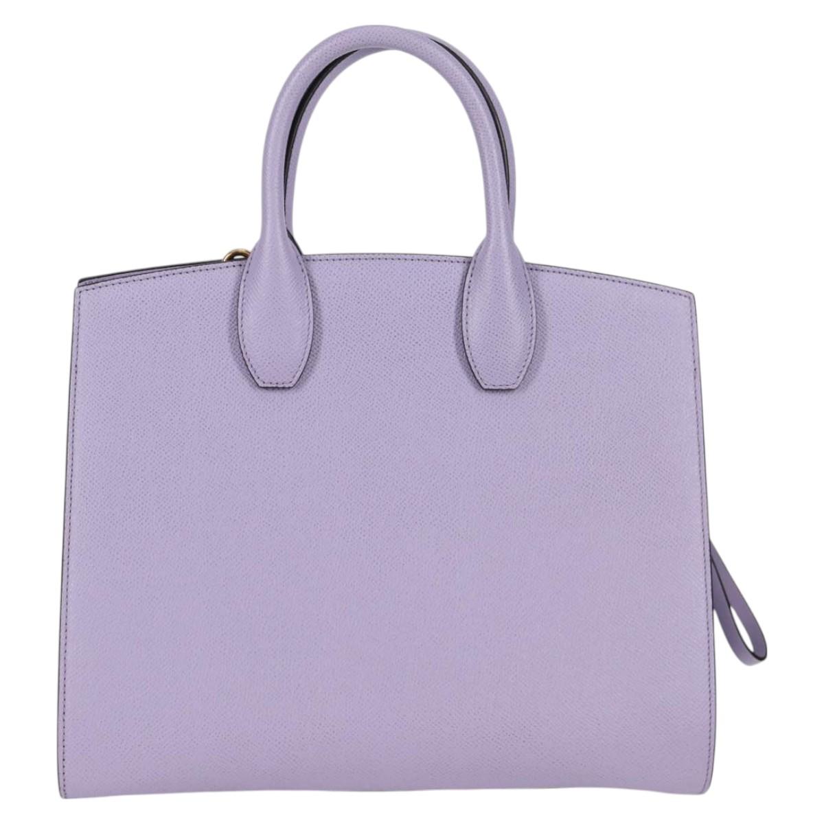 Salvatore Ferragamo Gancini, Purple, Leather, handbag