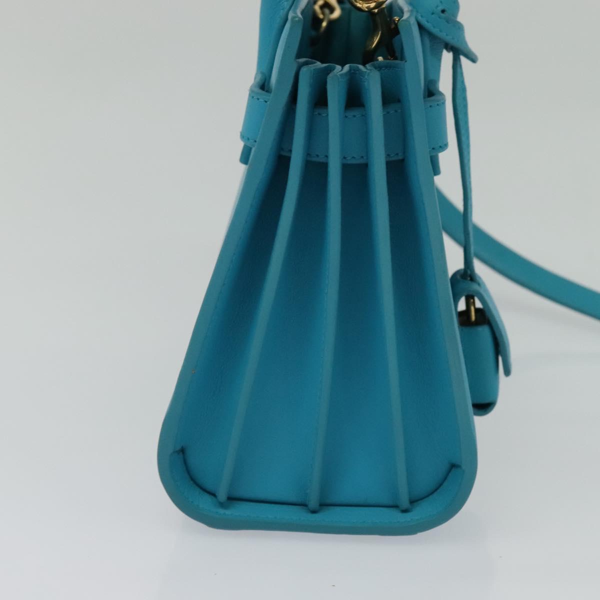 Yves Saint Laurent, Blue, Leather, handbag