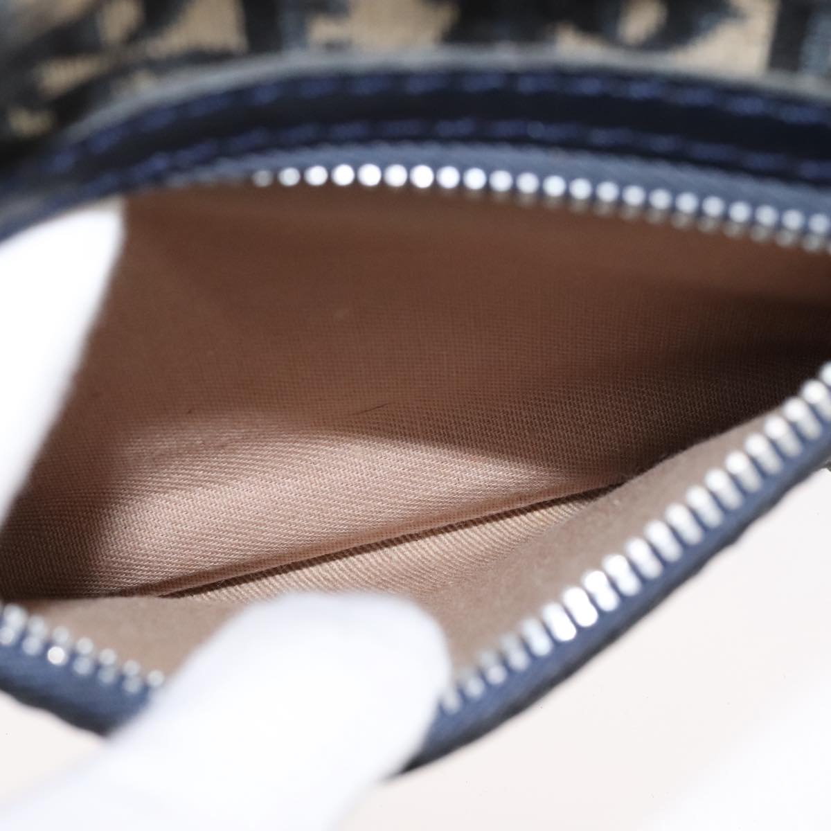 Dior Trotter, Navy, Canvas, shoulder