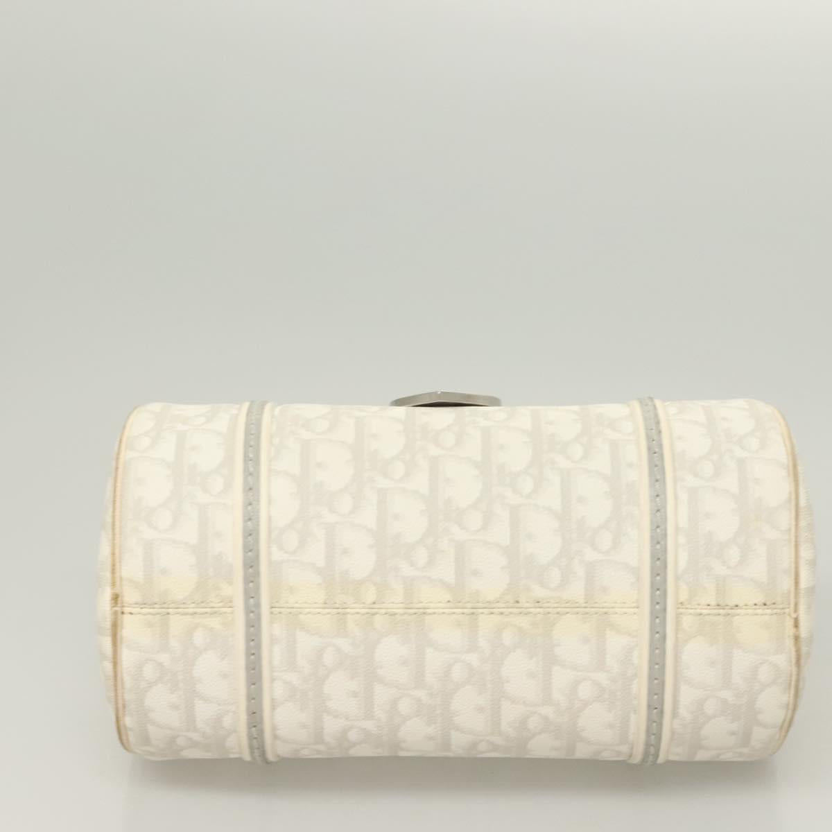 Dior Romantique, White, "CANVAS, LEATHER", handbag