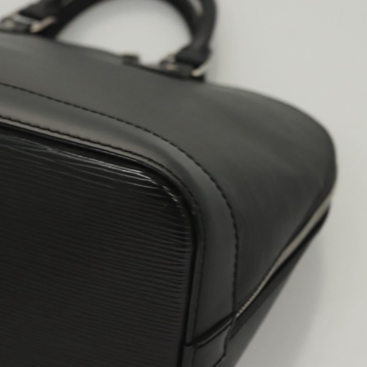 Louis Vuitton Alma, Black, Leather, handbag