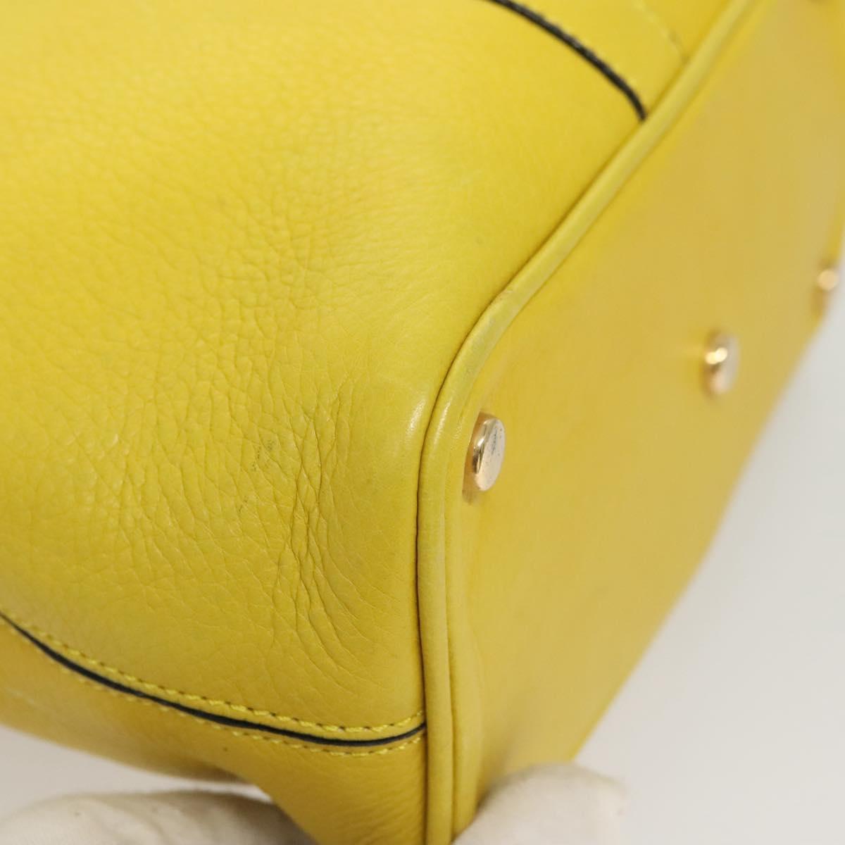 Céline, Yellow, Leather, shoulder