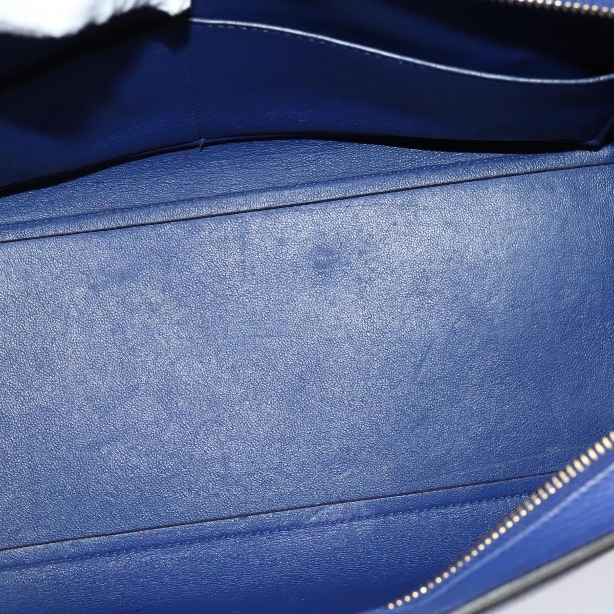 Céline Trapèze, Blue, Leather, handbag