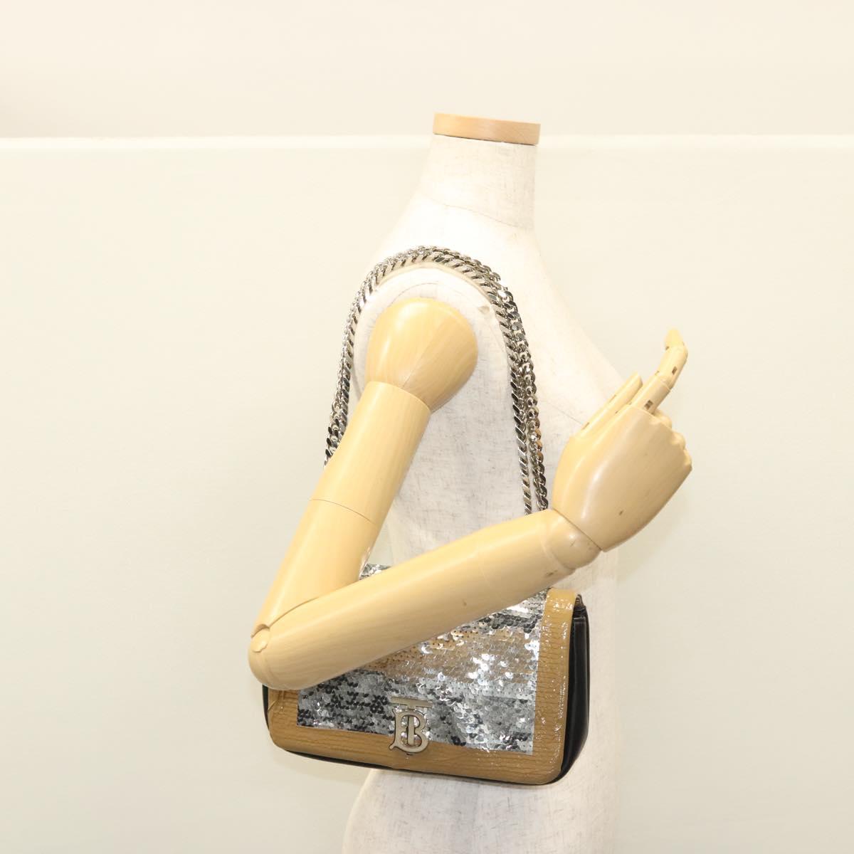 Burberry Lola, Silver, Leather, shoulder