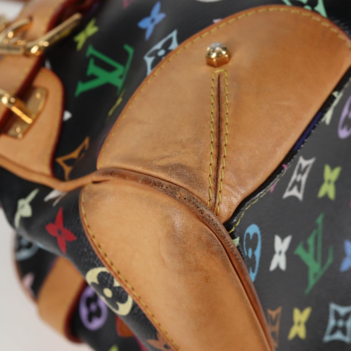 Louis Vuitton Claudia, Black, Canvas, handbag